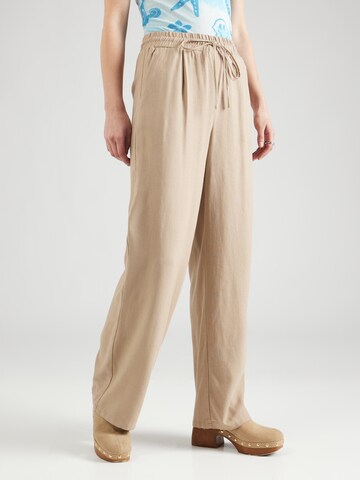 VERO MODA Loosefit Bandplooibroek 'JESMILO' in Beige: voorkant