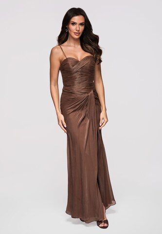 Ombre Kleid in Braun: Vorderseite