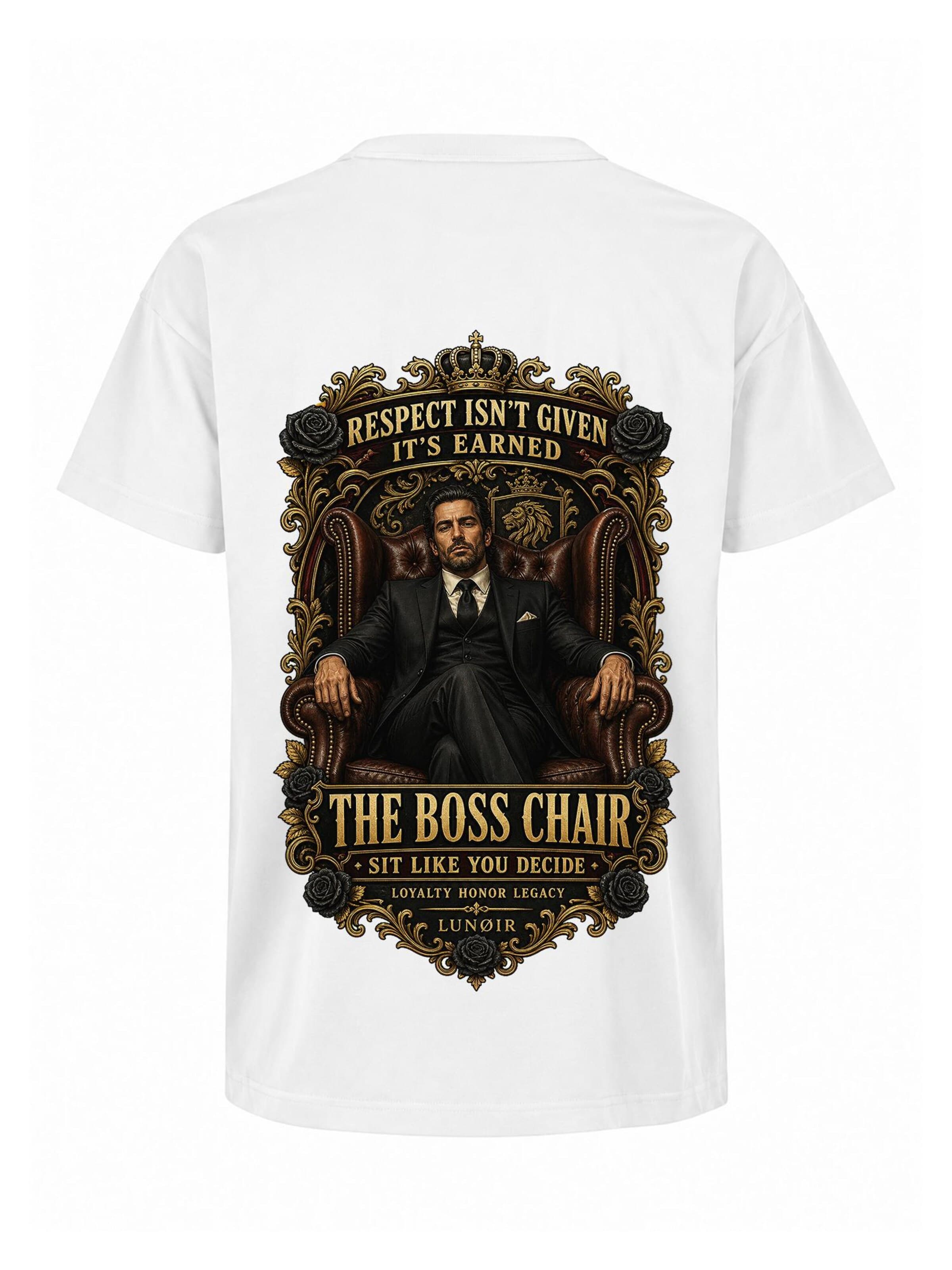 LUNØIR Studio Shirt 'The Boss Chair'‌‌‌‌‌‌‌‌‌‌ in Weiß: Vorderseite