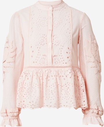 Stefanel Blouse 'SANGALLO' in Roze: voorkant