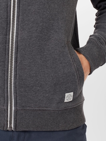 TOM TAILOR Zip-Up Hoodie in Grey