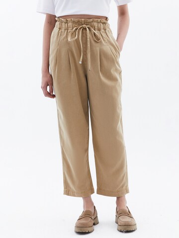 Baggy Pantaloni con pieghe di OXXO in marrone: frontale