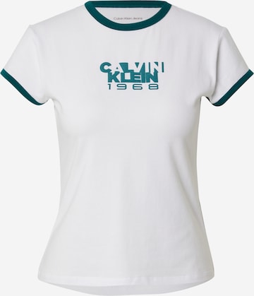 T-shirt '1968' Calvin Klein Jeans en blanc : devant