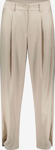 IMPERIAL Tapered Pleat-Front Pants in Beige: front
