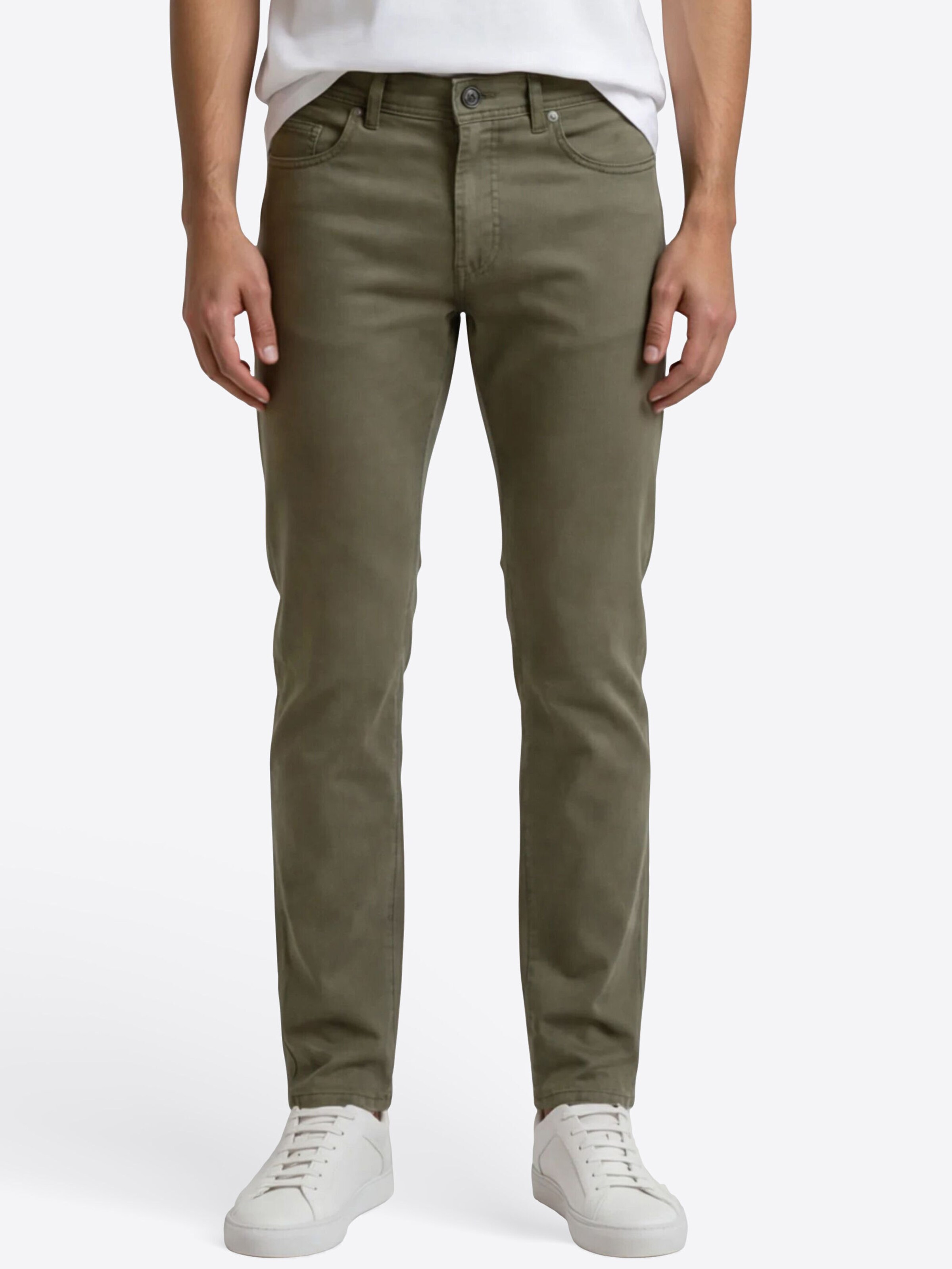 Regular Pantalon 'Laval' PIERRE CARDIN en vert : devant