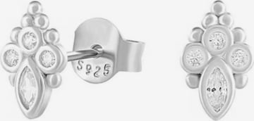 Boucles d'oreilles 'ALIX' Cala Rose en argent : devant