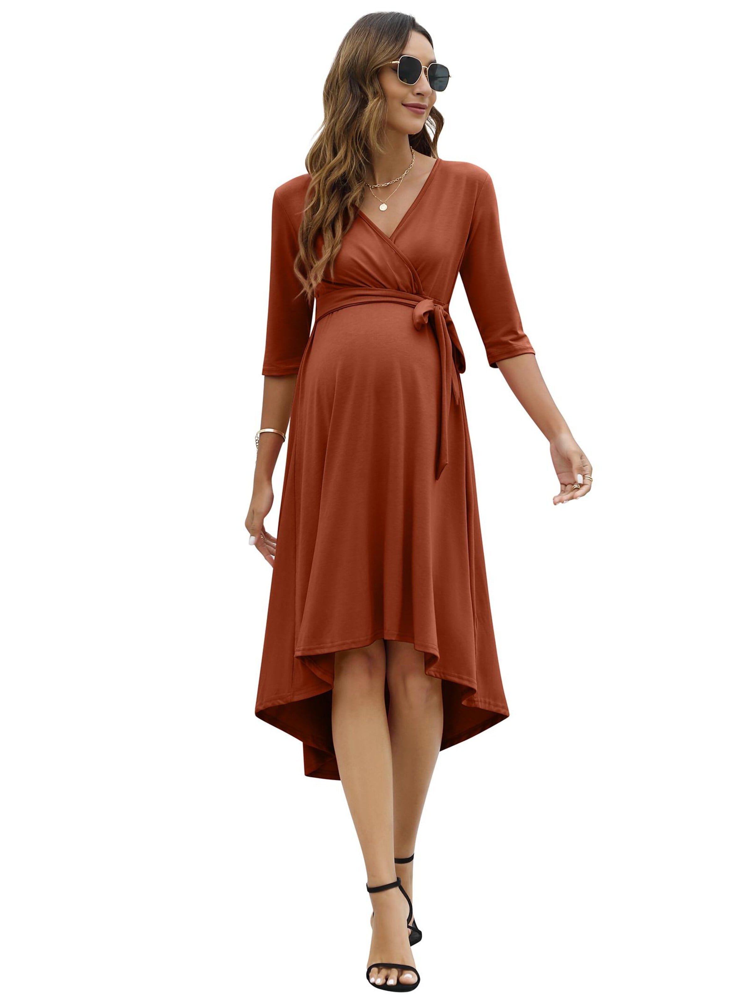 Yesfashion Dress in Orange: front