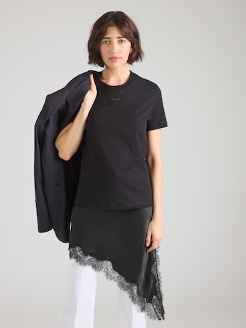 Karl Lagerfeld Футболка 'ESSENTIAL' в Черный: спереди