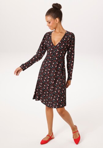 Aniston CASUAL Kleid in Schwarz: Vorderseite