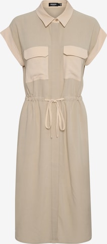 Robe-chemise SOAKED IN LUXURY en beige : devant