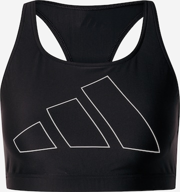 ADIDAS PERFORMANCE Sports bikini top 'Big Bars' in Black: front
