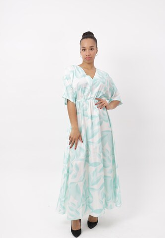 Elara Dress in Blue: front