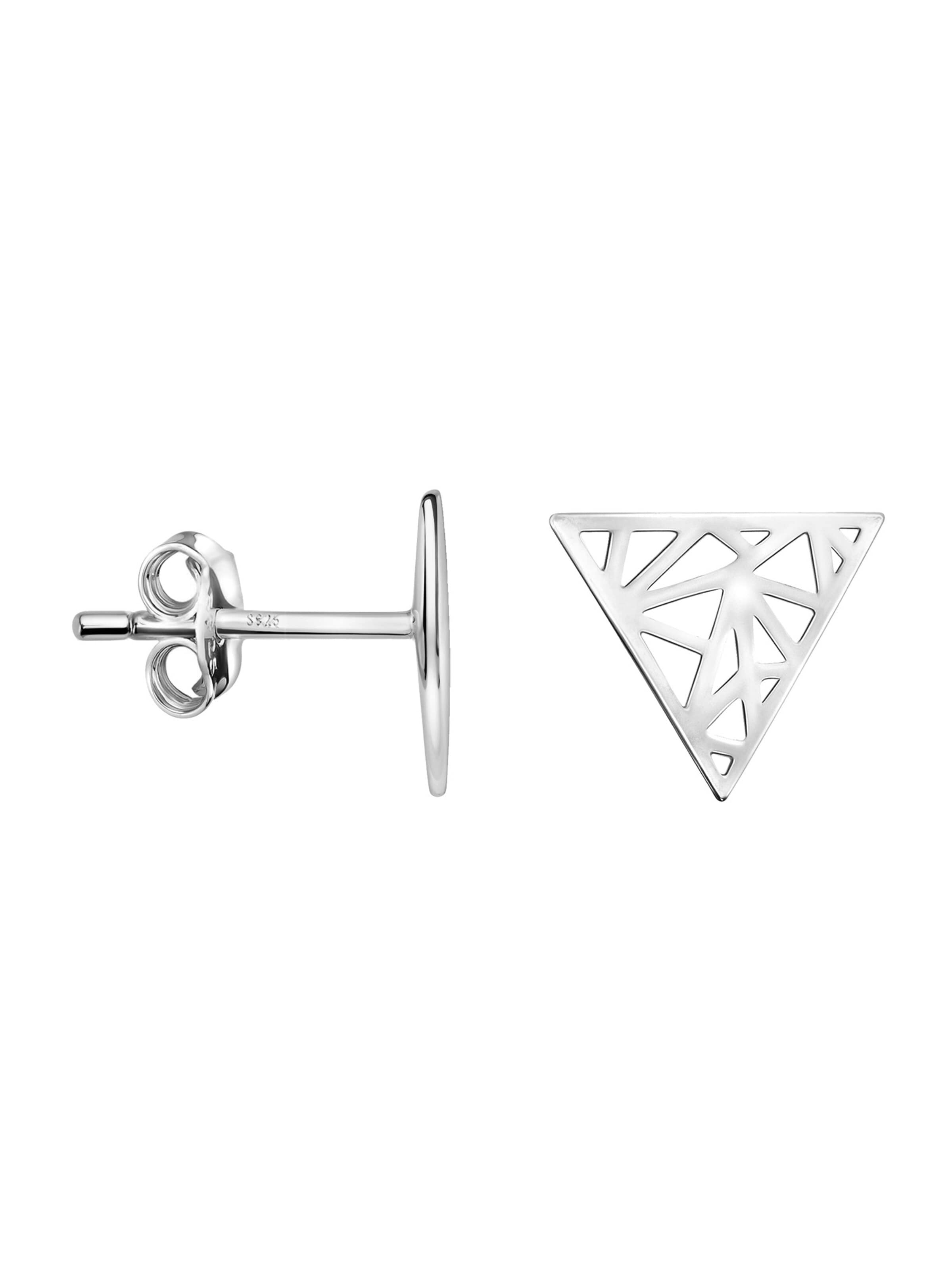 Sofia Milani Earrings 'Triangle' in Silver: front