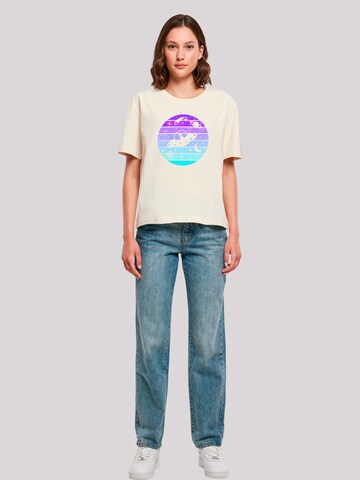T-shirt 'Retro Alien Weltraum Sonnenuntergang' F4NT4STIC en beige
