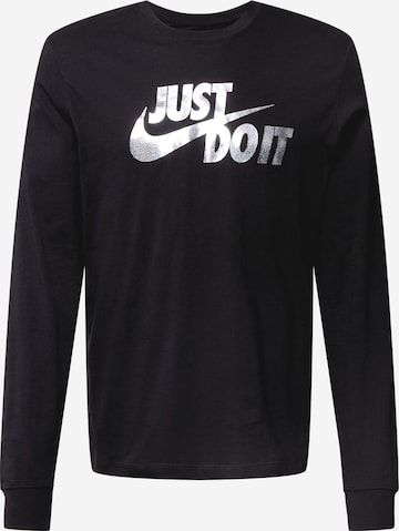 Nike Sportswear Sweatshirt in Zwart: voorkant