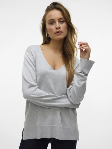VERO MODA Pulover 'Silje' | siva barva