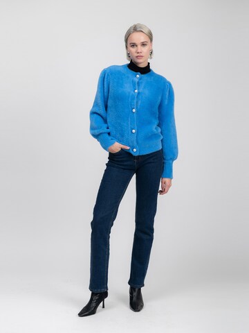 Influencer Strickjacke in Blau