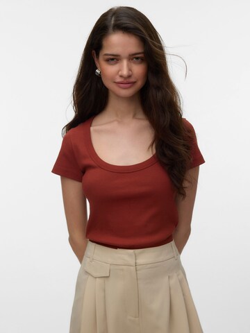 VERO MODA - Camiseta 'VMChloe' en marrón: frente