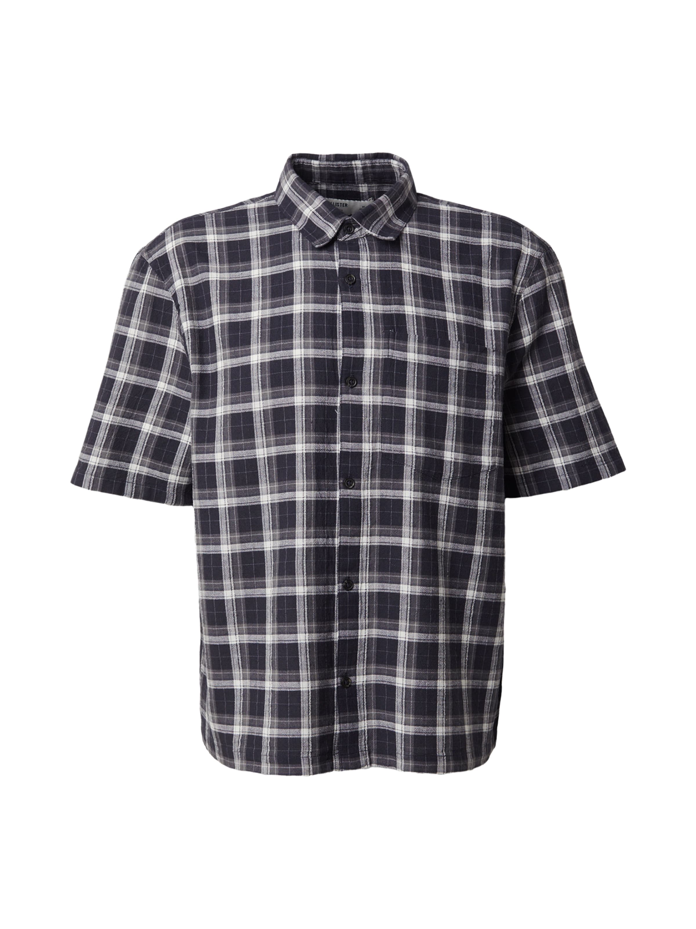 HOLLISTER Skjorte 'MALLCORE' i XS i taupe / sort / hvid, Produktvisning