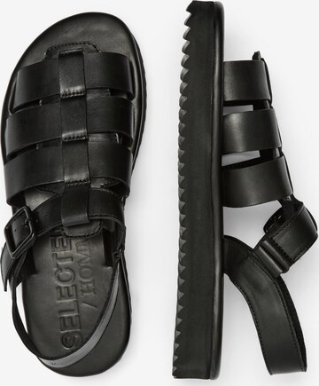 SELECTED HOMME Sandalen 'Bob' in Zwart