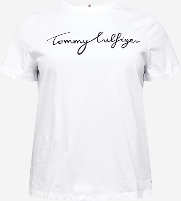 Tommy Hilfiger Curve Shirt in Wit: voorkant
