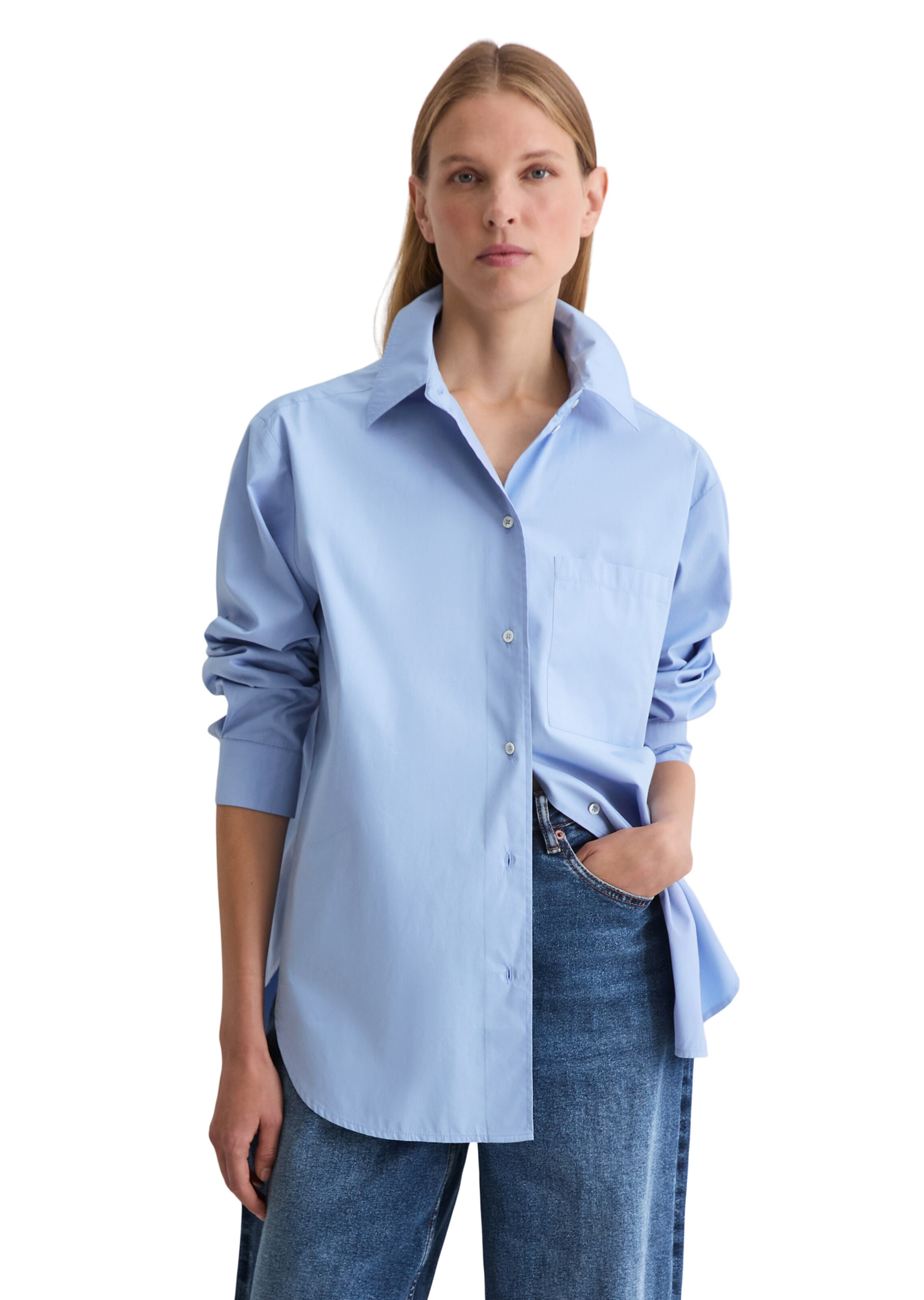 Marc O'Polo Bluse in Blau: Vorderseite