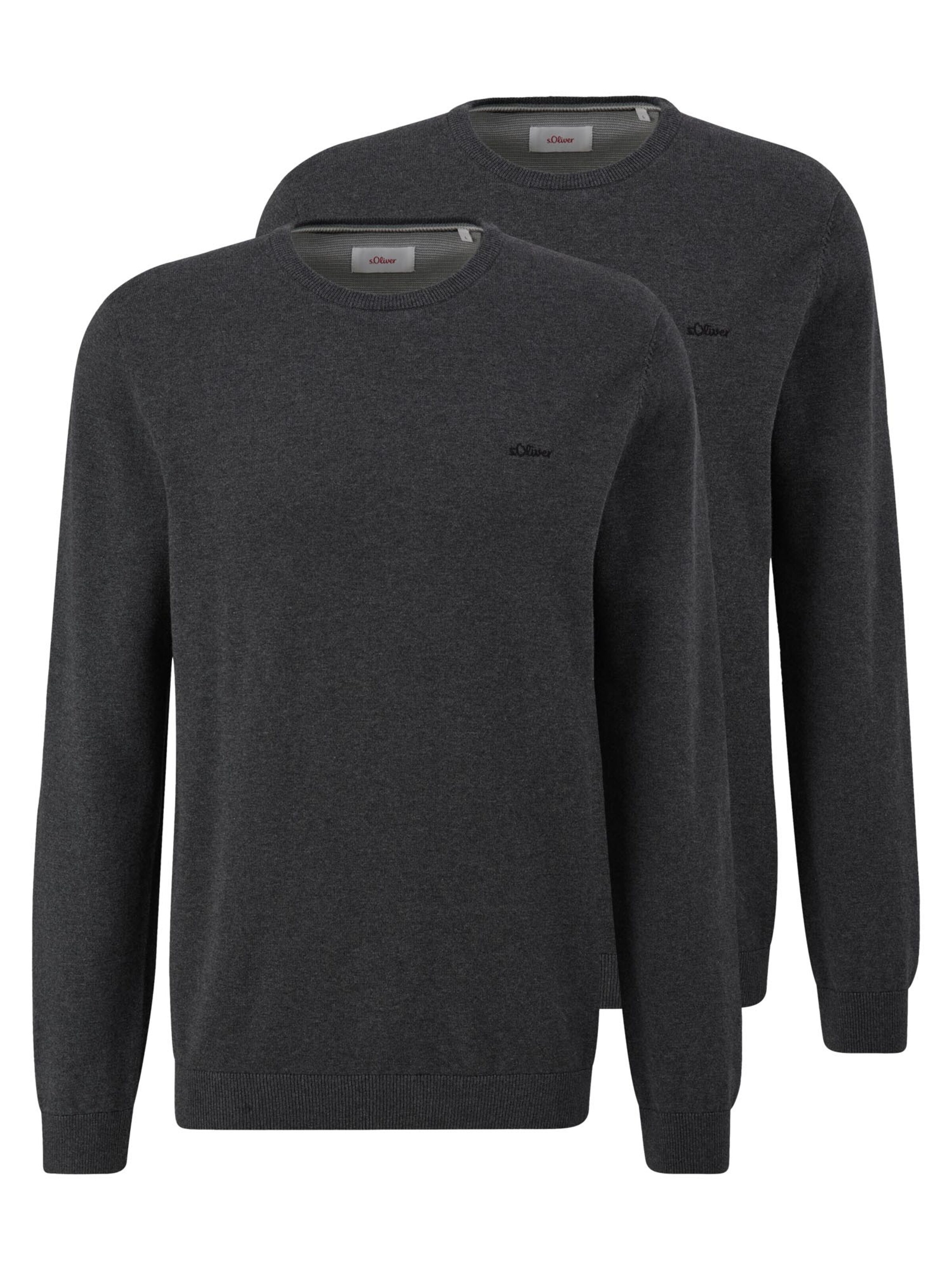 s.Oliver Pullover 'Basic'‌‌‌‌‌‌‌‌ in Grau: Vorderseite
