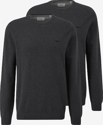 s.Oliver Pullover 'Basic' in Grau: Vorderseite
