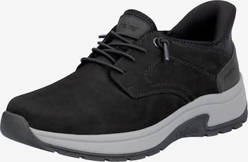 Scarpa stringata sportiva di Rieker in nero: frontale