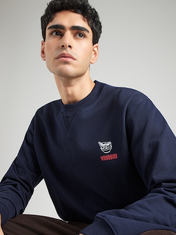 Woodbird Mikina 'Cane Bowl' - Modrá