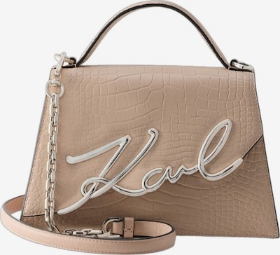 One Size dydžio Rankinė 'Karl Lagerfeld Sac Bandoulière Signature 2.0 Croco Medium Cuir Rose Nude' iš Karl Lagerfeld, spalva – rožinė, Prekių apžvalga