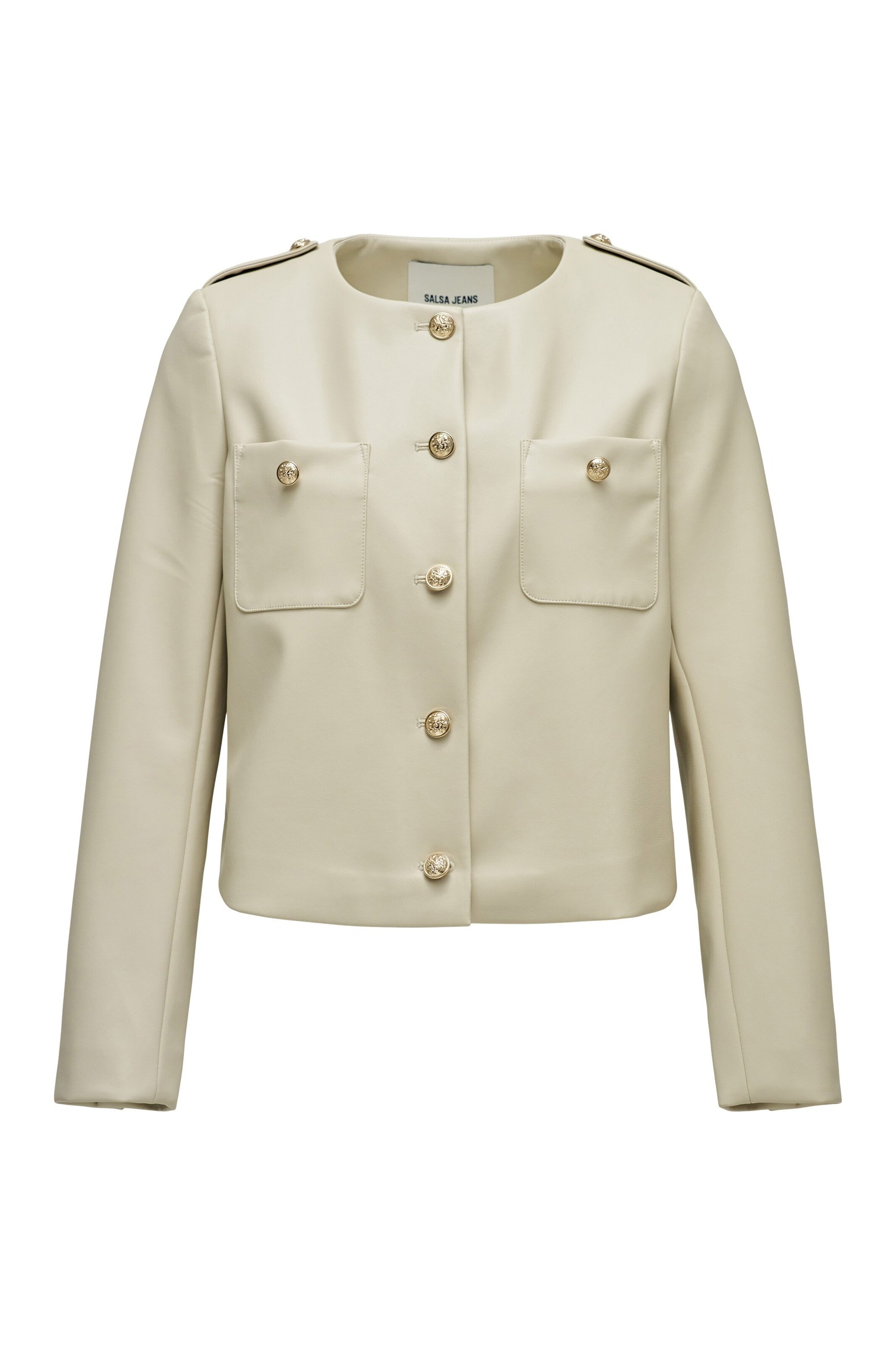 Salsa Jeans Tussenjas in Beige: voorkant