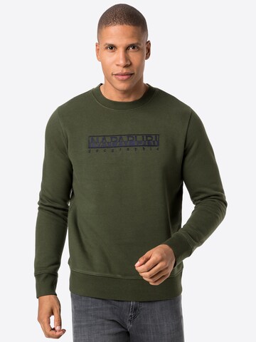 Sweat-shirt 'BERBER' NAPAPIJRI en vert : devant