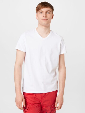 CAMP DAVID Shirt in White: front