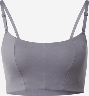 ADIDAS SPORTSWEAR Sports bra 'Studio Light-Support' in Grey: front