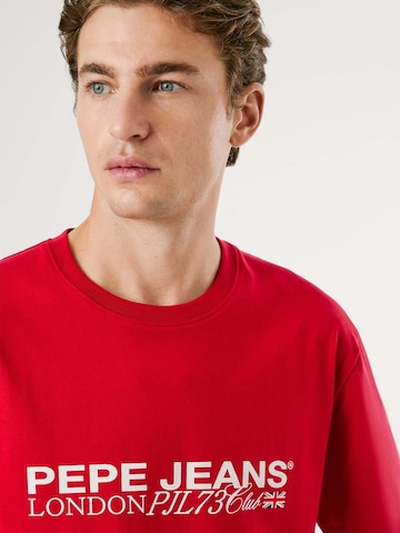 T-Shirt 'Matthew' Pepe Jeans en rouge