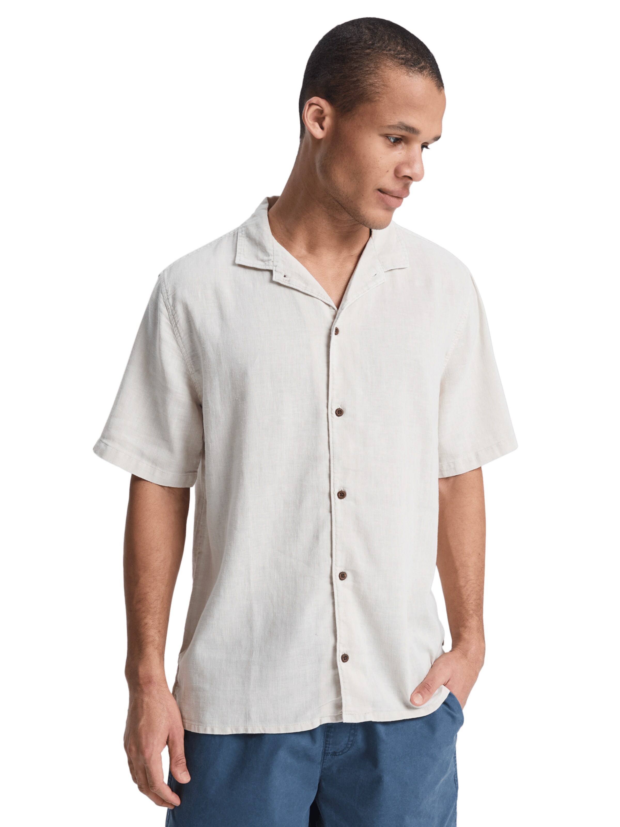 QUIKSILVER Comfort Fit Hemd 'Sunrise' in Weiß: Vorderseite