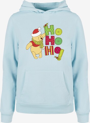 ABSOLUTE CULT Sweatshirt 'Winnie The Pooh - Ho Ho Ho Scarf' in Blau: predná strana