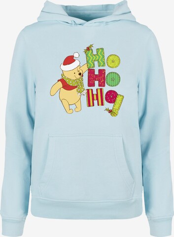 ABSOLUTE CULT Sweatshirt 'Winnie The Pooh - Ho Ho Ho Scarf' in Blue: front