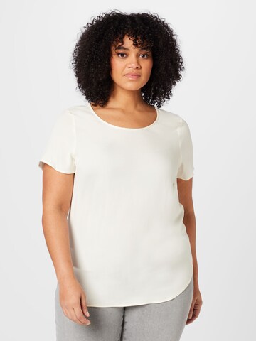 Vero Moda Curve Тениска 'REBECCA' в бяло: отпред