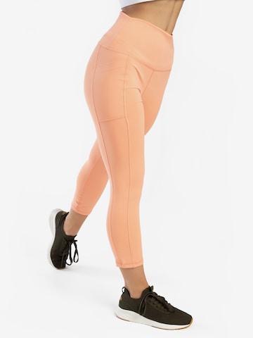 Skinny Pantalon de sport Spyder en orange : devant