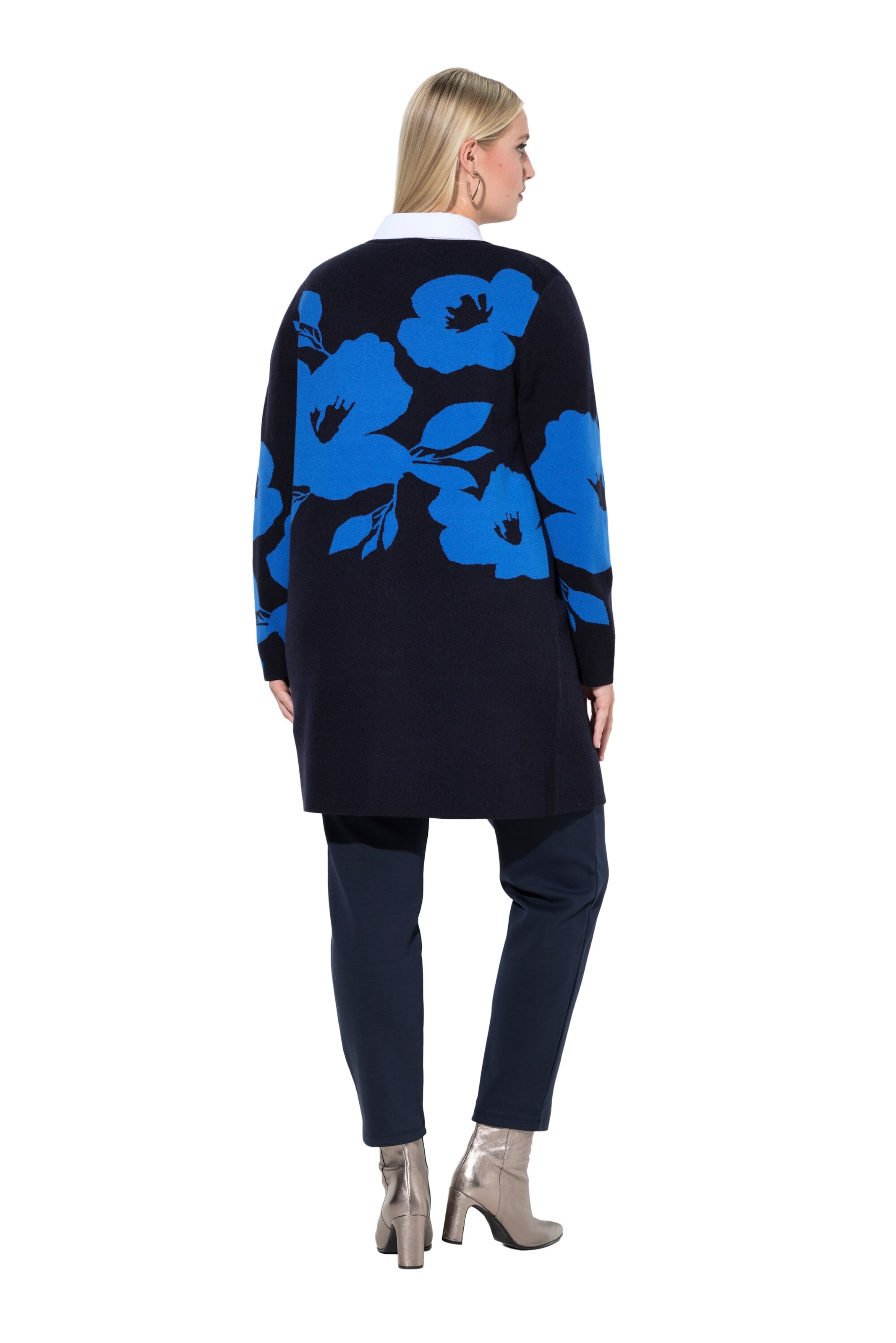 Ulla Popken Gebreid vest in Blauw