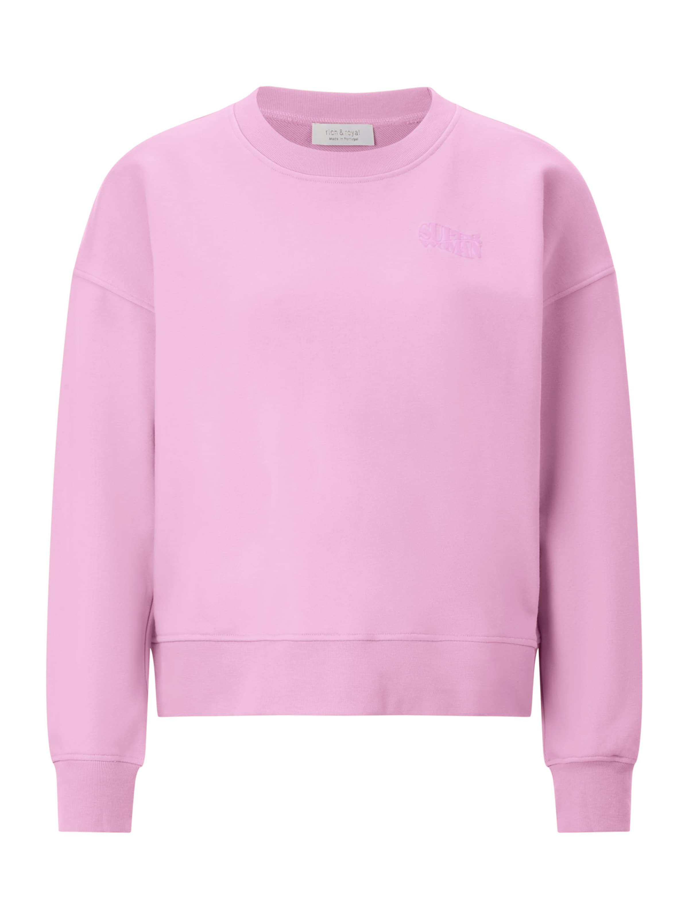 Rich & Royal Sweatshirt in White: front