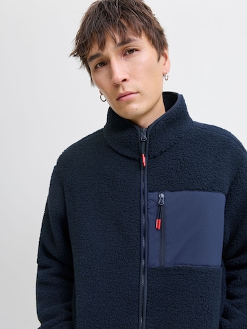 JACK & JONES Fleecejakke 'JJThatcher' i blå