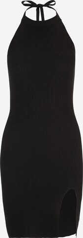 Urban Classics Stickad klänning i svart: framsida
