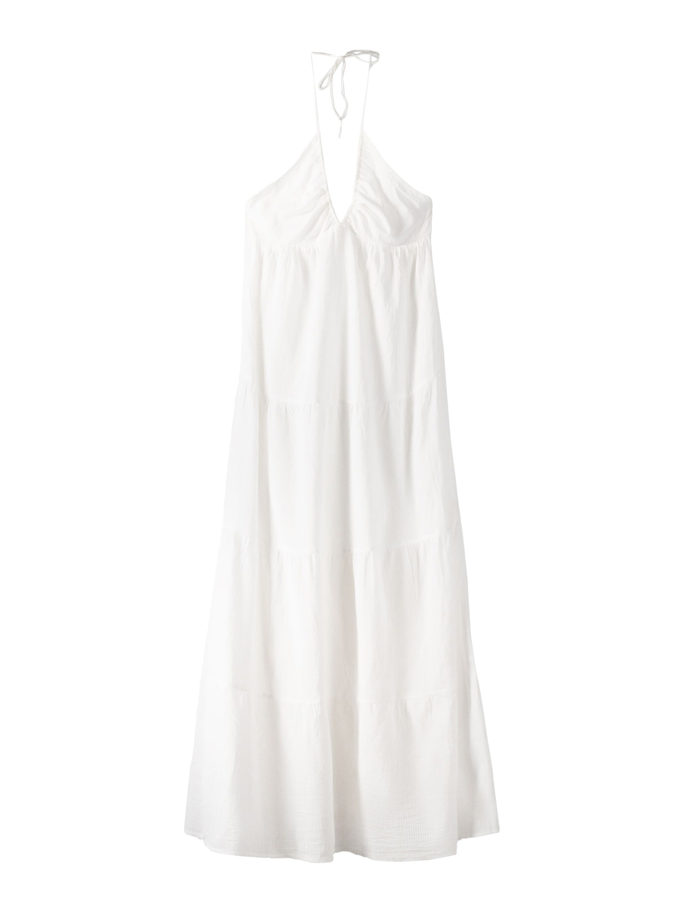 Rochie de la Bershka pe alb: față