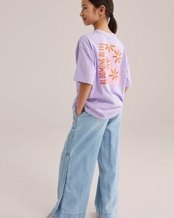 WE Fashion Футболка в Лиловый