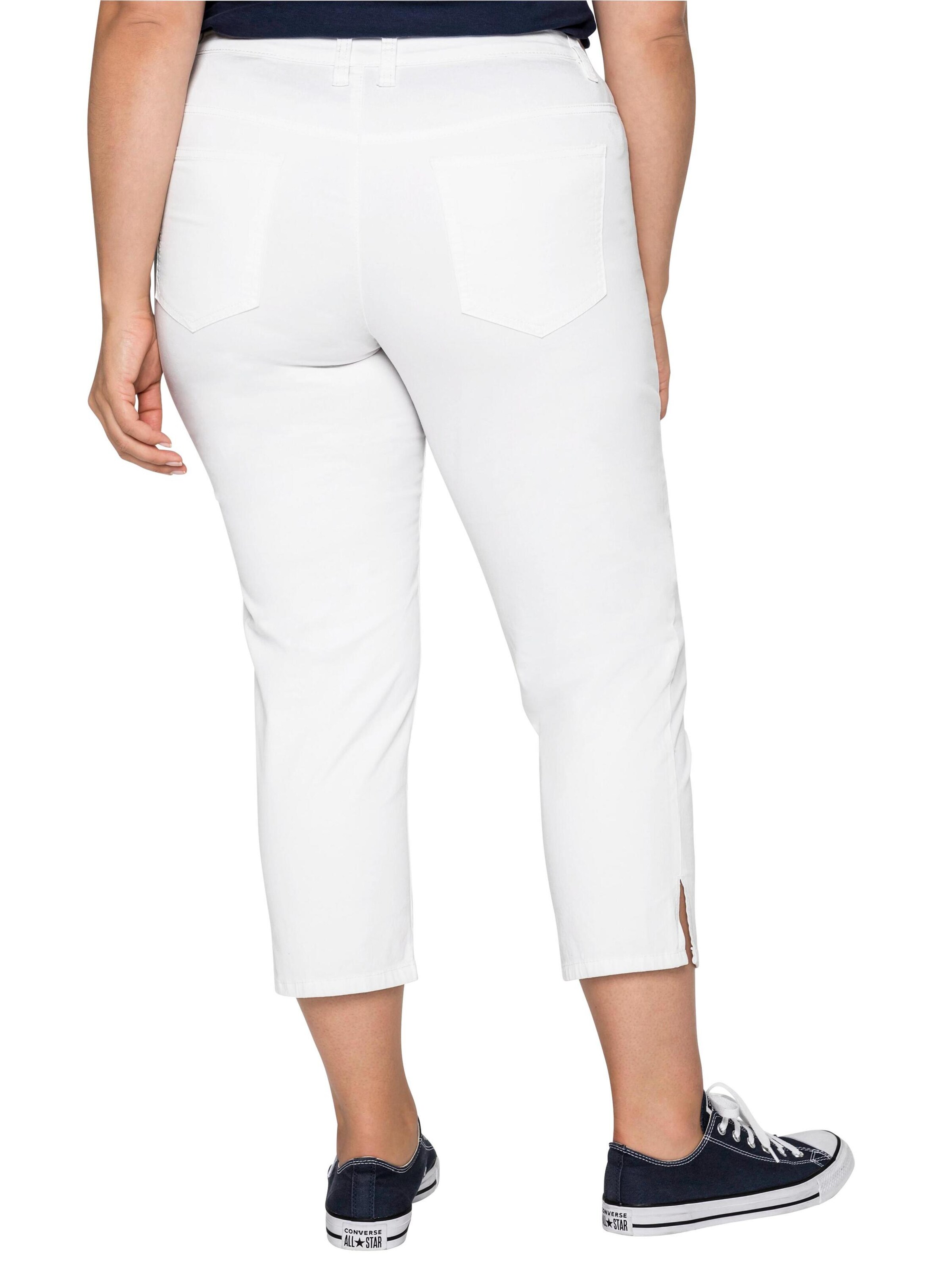 SHEEGO Úzky strih Nohavice - Biela