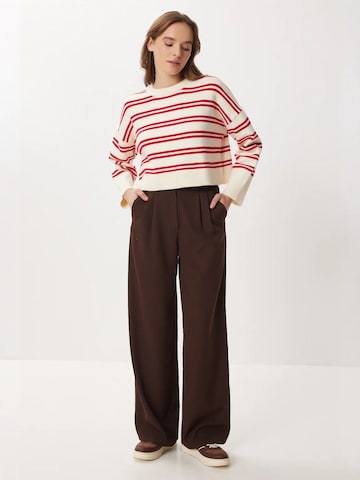 Happiness İstanbul Wide leg Pleat-front trousers in Brown