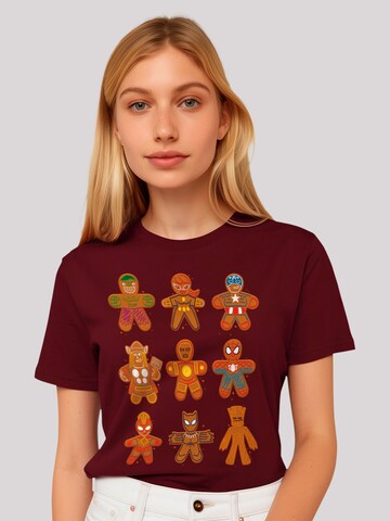 F4NT4STIC Shirt 'Marvel Universe Christmas Gingerbread Avengers' in Rot: Vorderseite